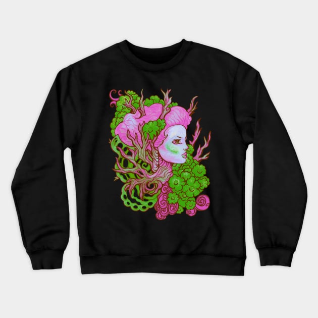 Emerald Posy Spring Dryad Crewneck Sweatshirt by Flutter Eyes Butterfly Skies The Art Of Stephanie Ann Garcia